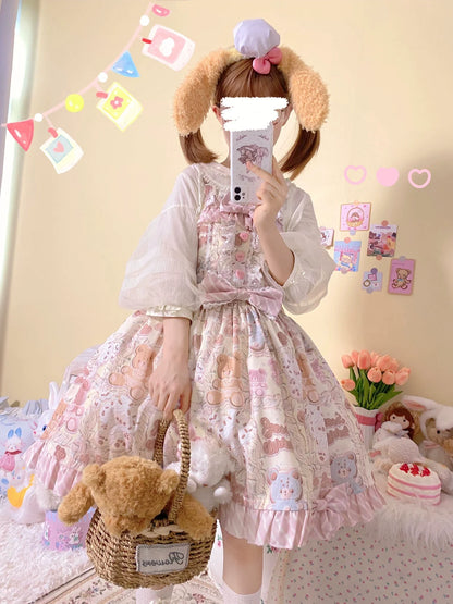 Akiyama Future Studio - Kawaii Little Bear Lolita Salopette Daily Lolita JSK