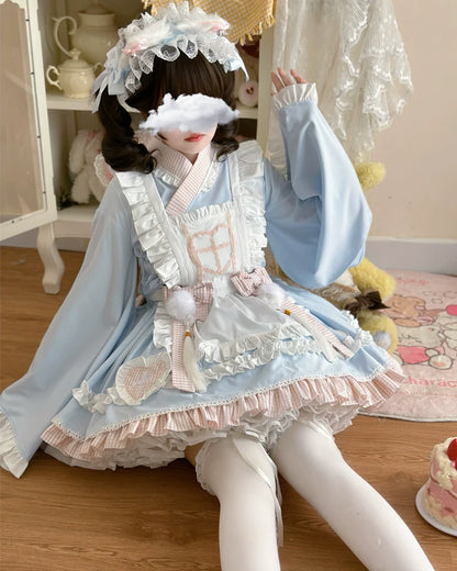 Hanguliang - Sweet Meow Nurse - Maid Lolita Skirt Set Kawaii Lolita Dress