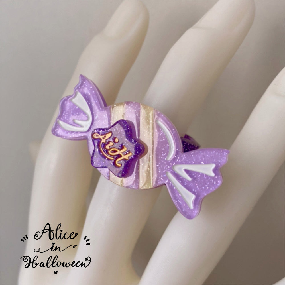 Halloween Alice - Rainbow Candy - Sweet Lolita Ring Hairclip