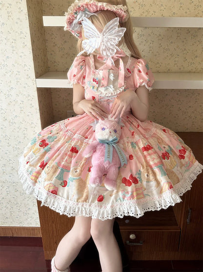 Dark Star Island - Honey Bunny Cake - Sweet Lolita JSK/OP/Strap SK/Shirt