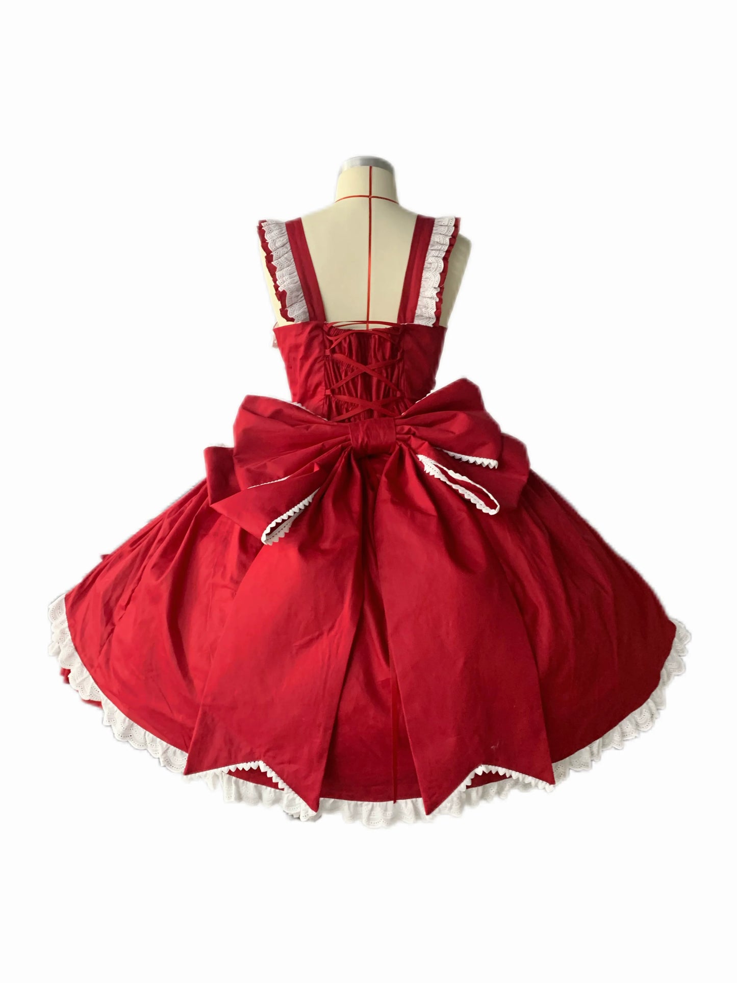 Chubby Cat Diary - Gryza - Plus Size Princess Lolita JSK, Cotton Tiered Ruffles