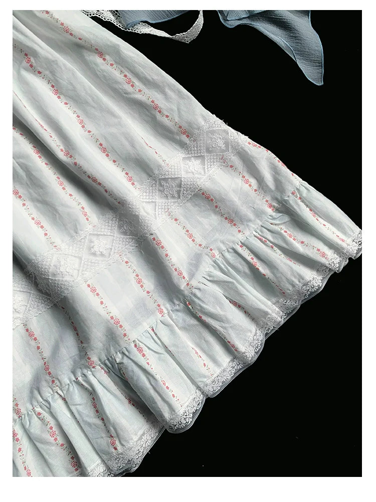 With PUJI - Annie's Dreamland - Cotton Lolita OP Dress Doll Collar Summer Dress