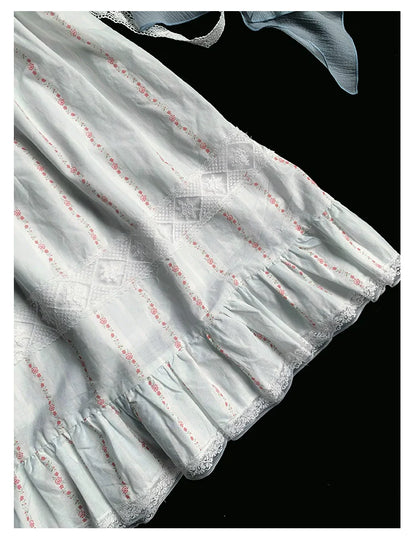 With PUJI - Annie's Dreamland - Cotton Lolita OP Dress Doll Collar Summer Dress