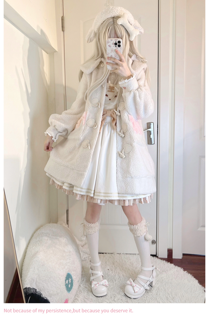 Forest Fluorescent Carps - Sweet Lolita Winter Coat Unicorn and Rabbit Ear Coat