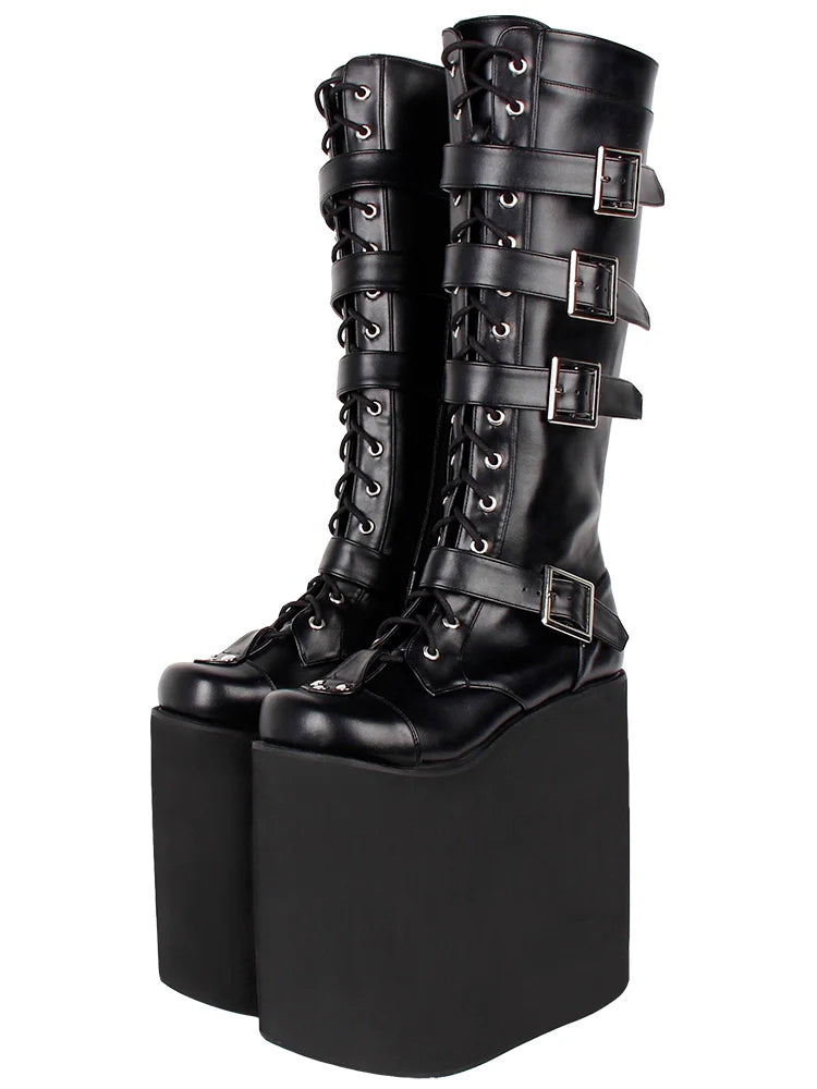 Angelic imprint - Customized Gothic Lolita Shoes Punk Boots 20CM Platform