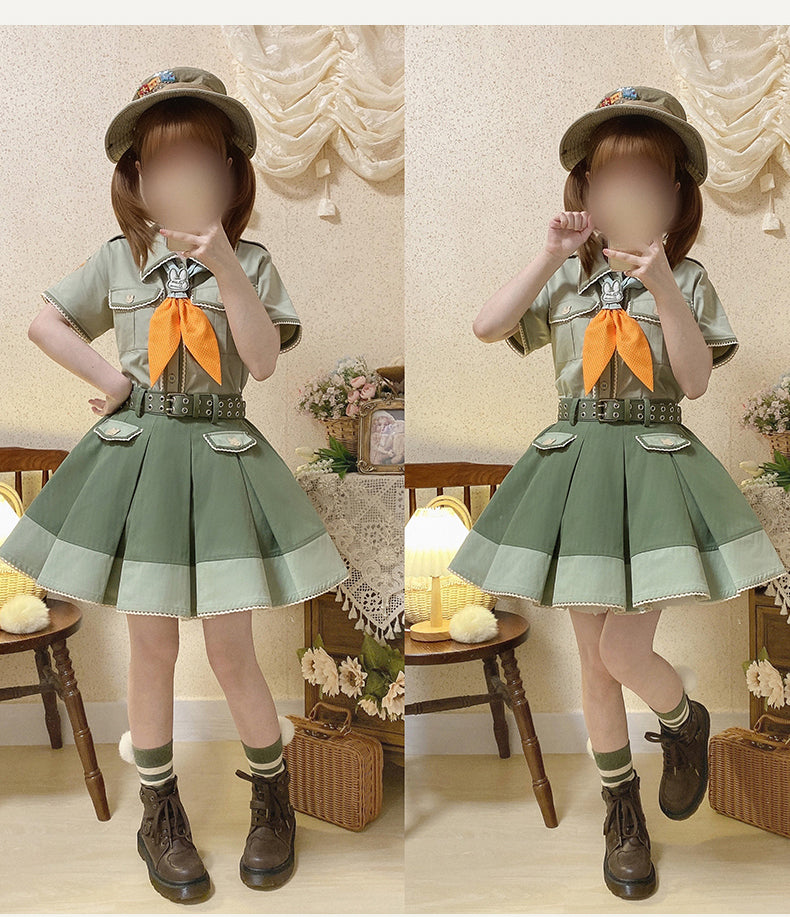 Piggy Bun - Bunny Trip - Retro Cute Green Accessories