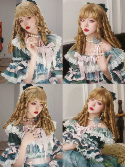 Mabuxi - Retro Lolita Wig Elegant Roman Curls Gorgeous Court Wigs