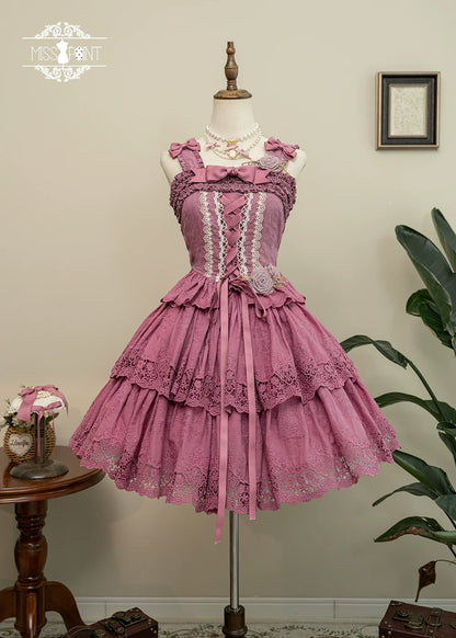 Miss Point - Forest Waltz - Cotton Lolita Camisole Embroidered Cami Top