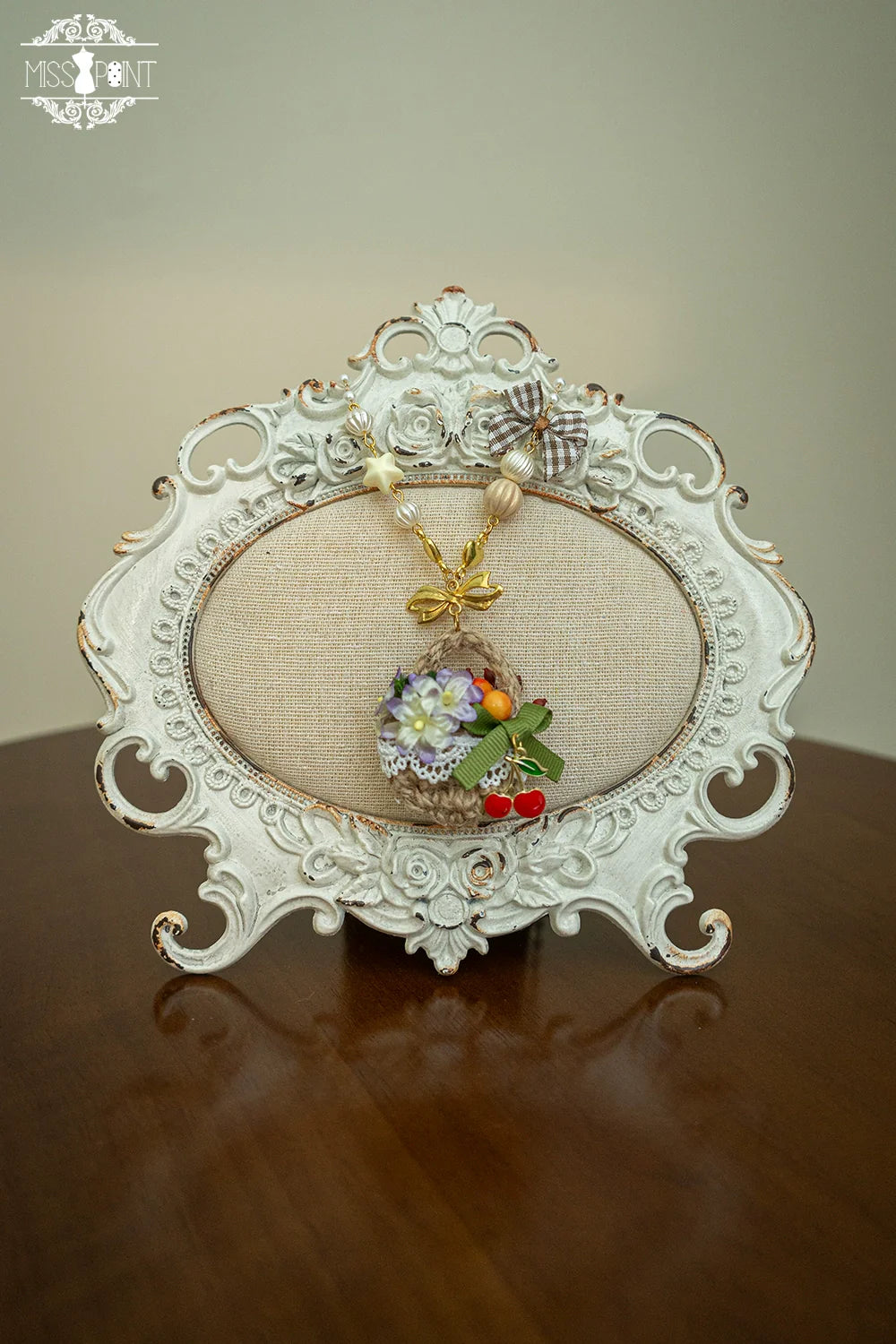 Miss Point - Forest Lolita Small Straw Hat Clip KC Accessory