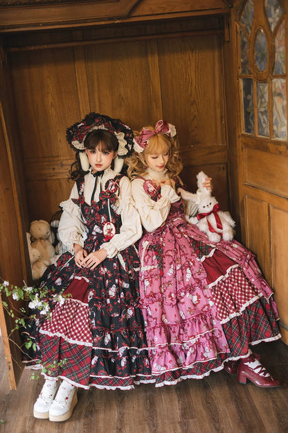 Miss Point - Forest Berry Bunny - Sweet Lolita JSK Elegant Bunny Print Dress