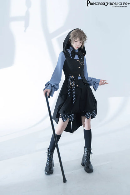 Princess Chronicles - Narrative Rule - Ouji Lolita Shorts Set, Long Vest
