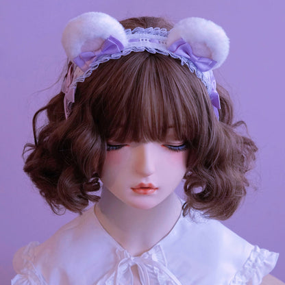 Besozealous - Handmade Lolita KC Animal Ear Coffee Hairband