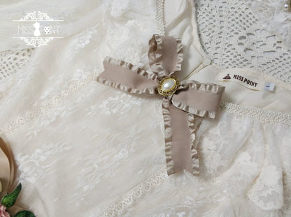 Miss Point - Dawn Girl - Reto Elegant lolita OP Dress Lace Long Sleeve