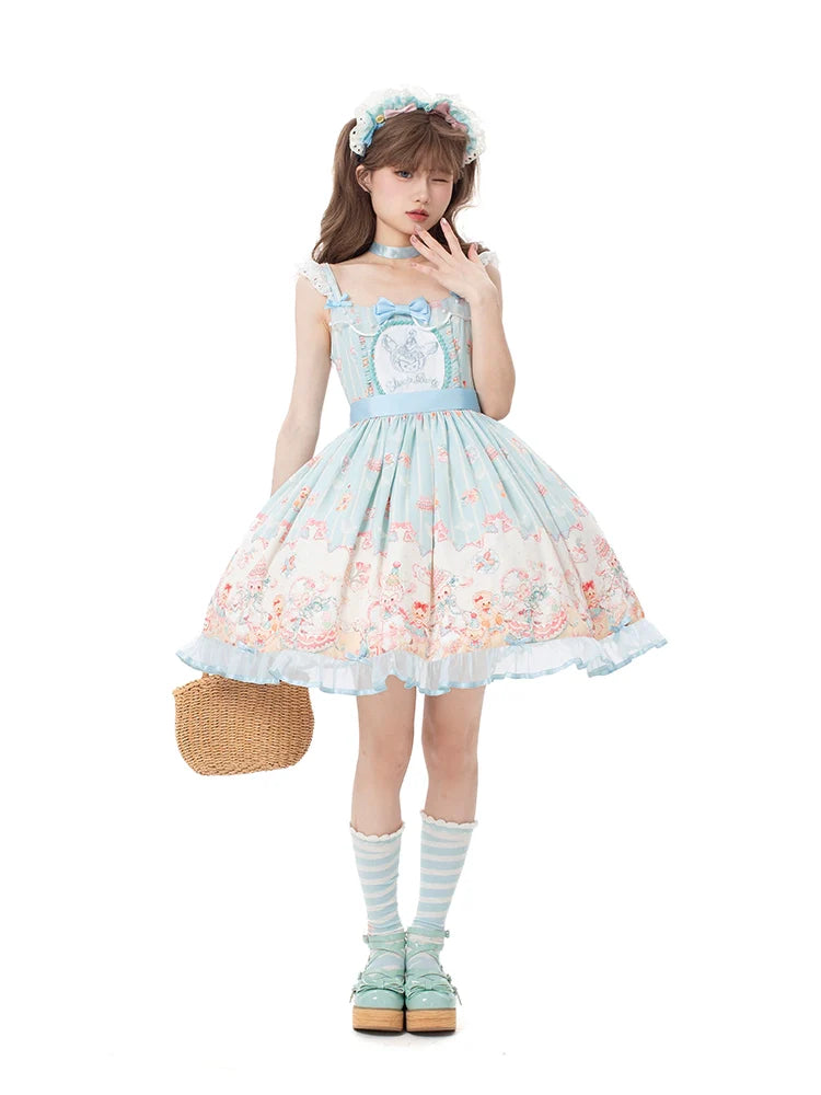 NanShengGe - Sheep Party - Sweet Lolita Jumper Dress Print SK