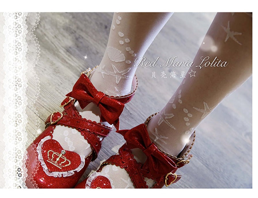 Red Maria - Jellyfish Sakura - Elegant Blue White Handmade Accessories