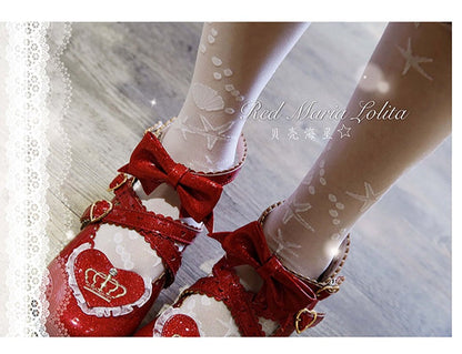 Red Maria - Jellyfish Sakura - Elegant Blue White Handmade Accessories