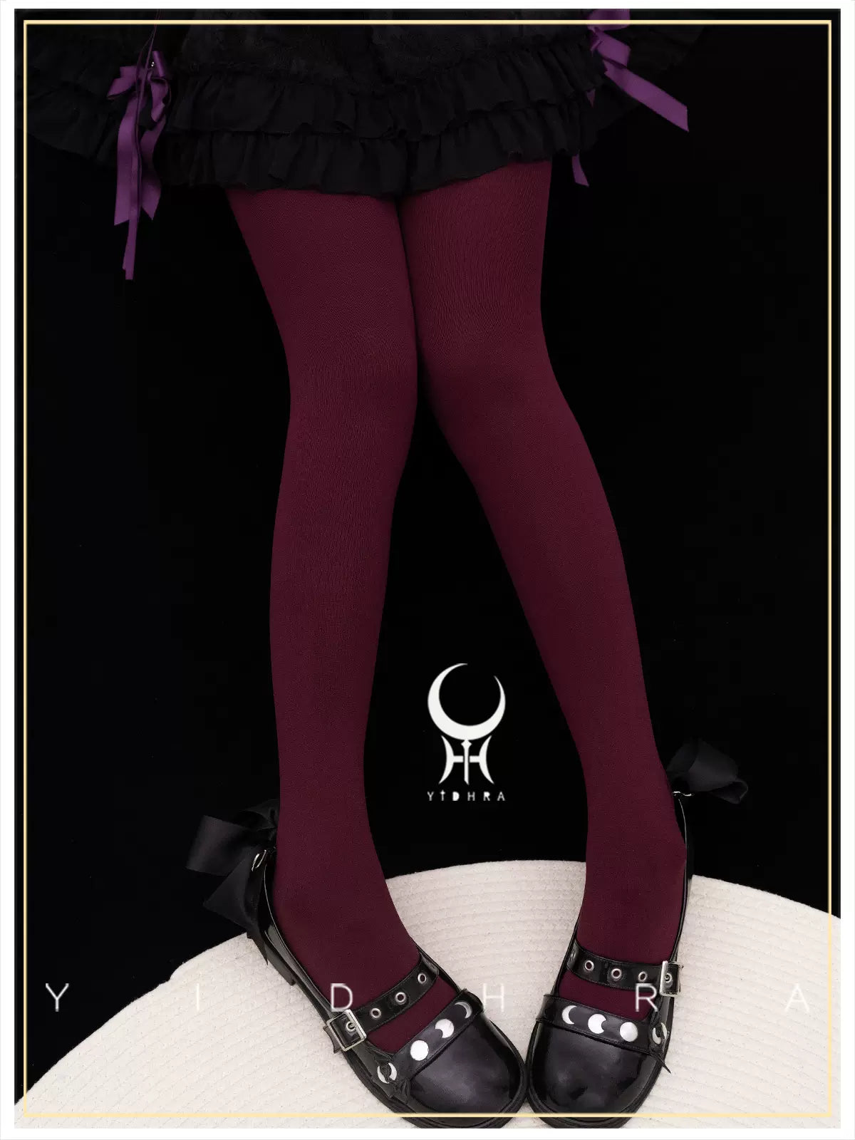 Yidhra - 120D Daily Lolita Velvet Spring Leggings, Solid Color