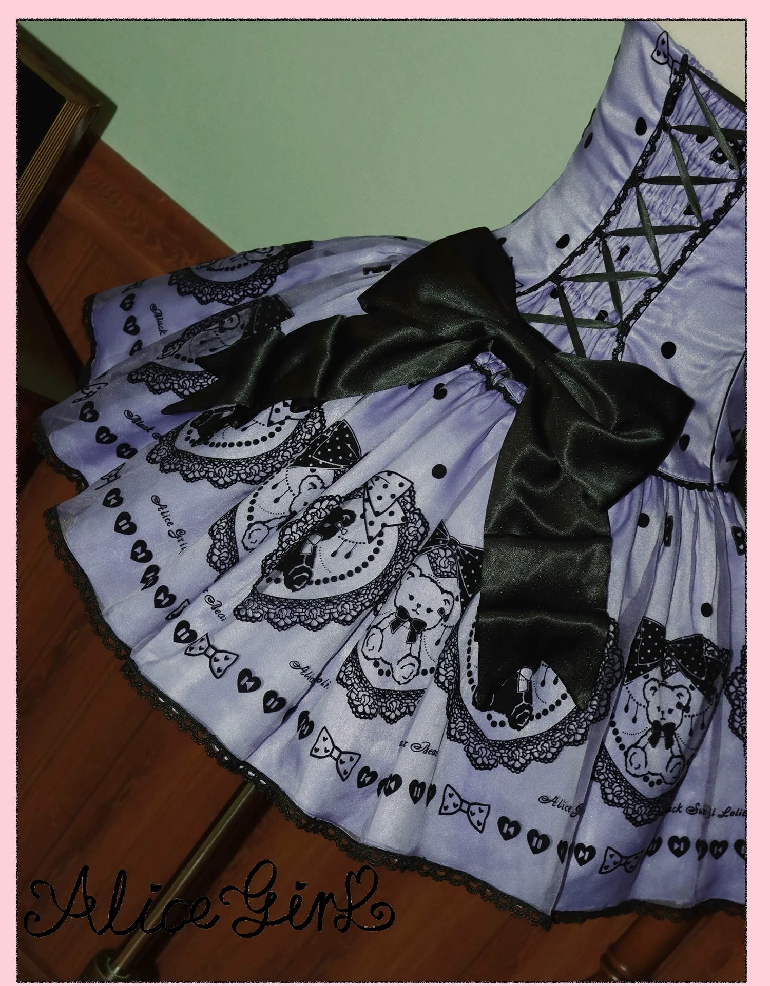 Alice Girl - Brown Sugar Bear - Printed Sweet Lolita Dress, Multiple Styles