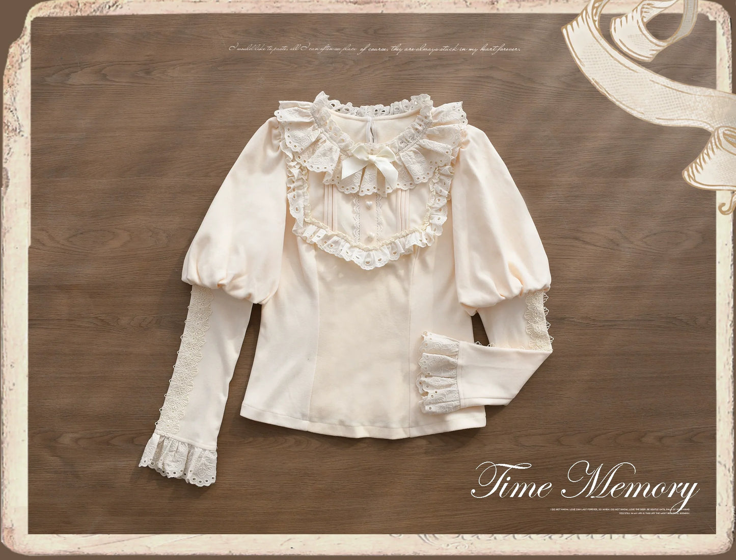 Time Memory - Cozy and Warm - Elegant Lolita Shirt Slimming Mutton Sleeves Blouse