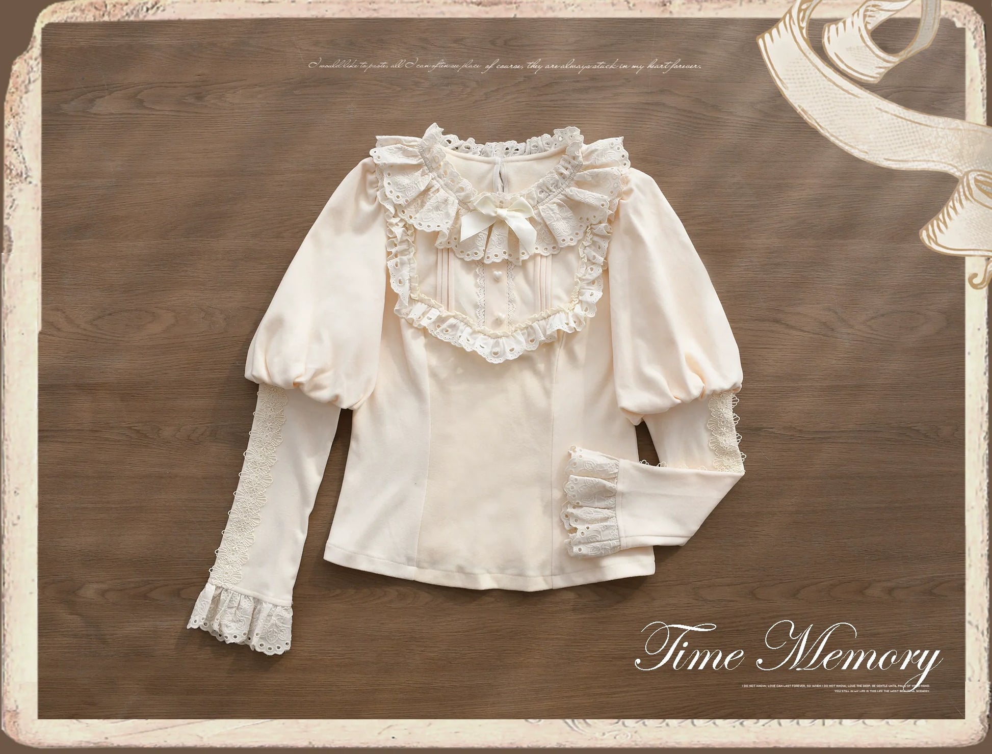 Time Memory - Cozy and Warm - Elegant Lolita Shirt Slimming Mutton Sleeves Blouse