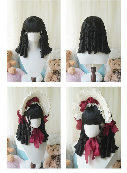 Imperial Tea - Retro Lolita Wig Short Roman Curl Hairpiece