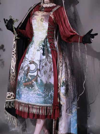 FunCcino - Ragnarok - Nordic Style Loki Lolita JSK SK Dress