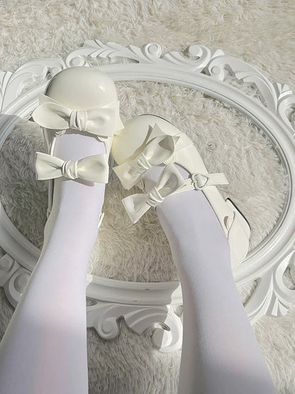 Beauty Bunny - Kawaii Lolita Shoes Low Heels Round Toe PU Shoes