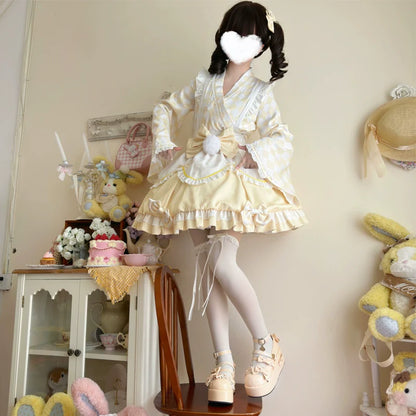 Hanguliang - Kawaii Lolita OP Dress Maid Lolita Summer Dress