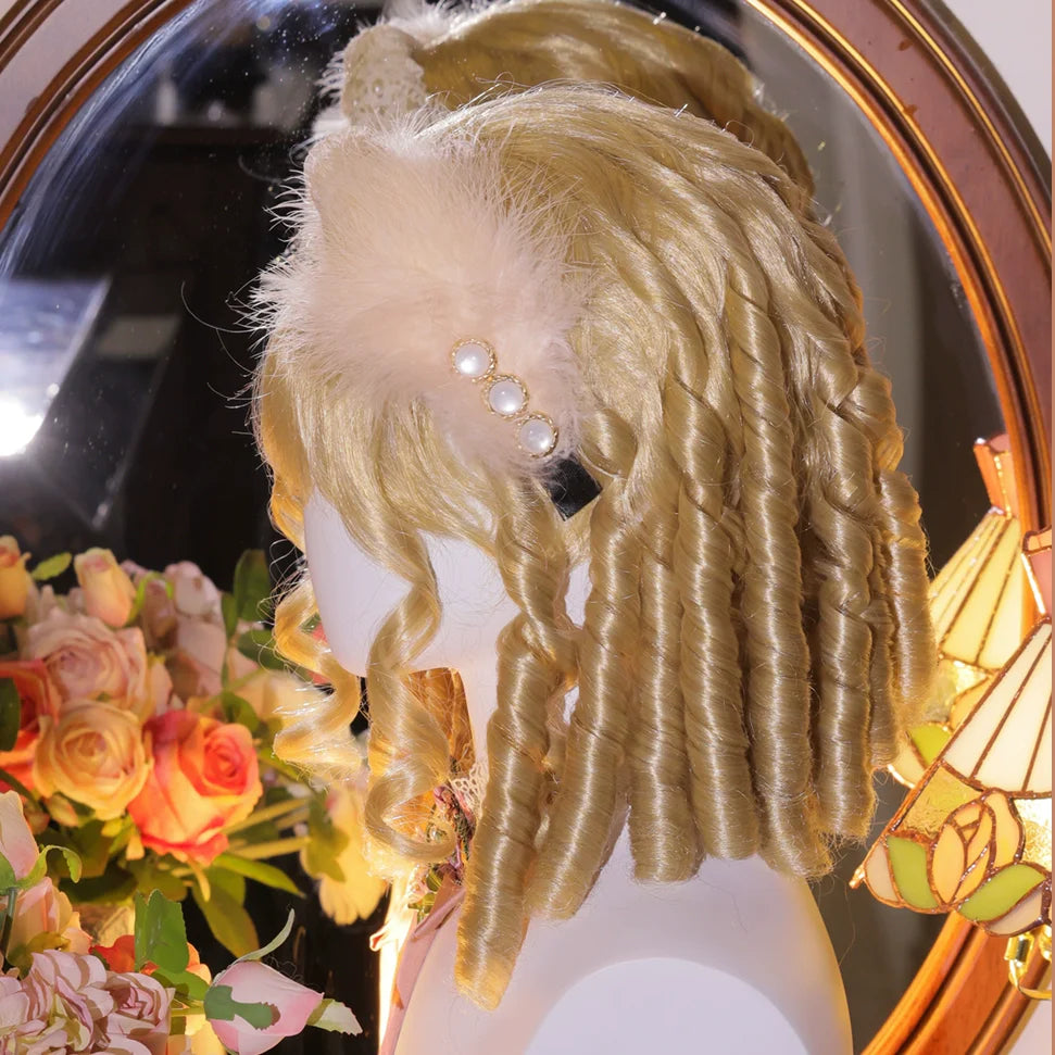 Mabuxi - 33CM Sparkling Lolita Wig Roman Curls Gorgeous Court Wig