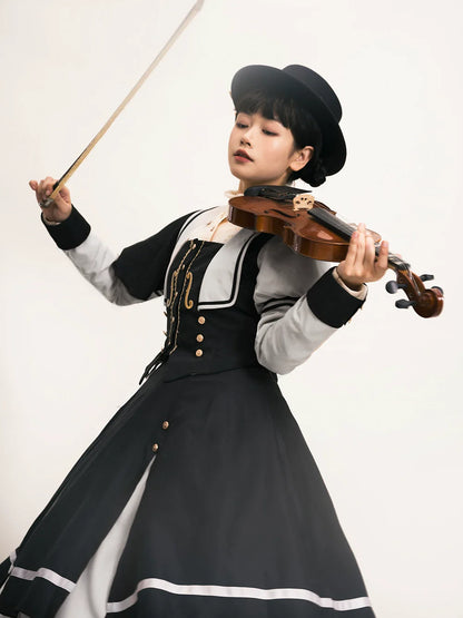 Miss Point - Golden Movement - Elegant Lolita Fishbone Skirt Customized