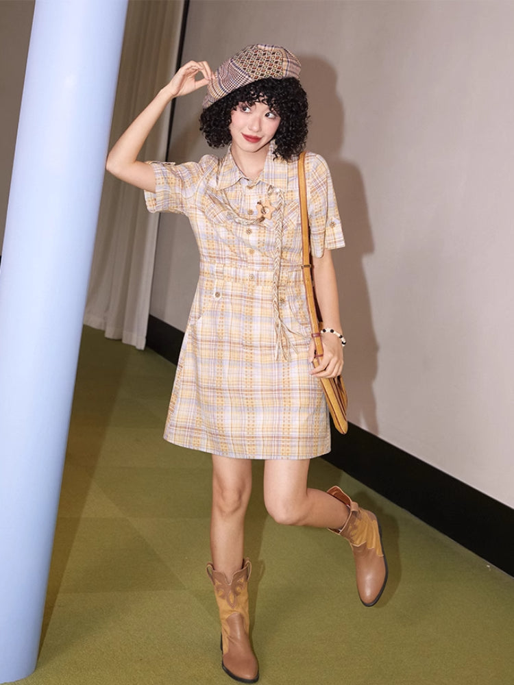 Striped cotton dress【s0000007405】
