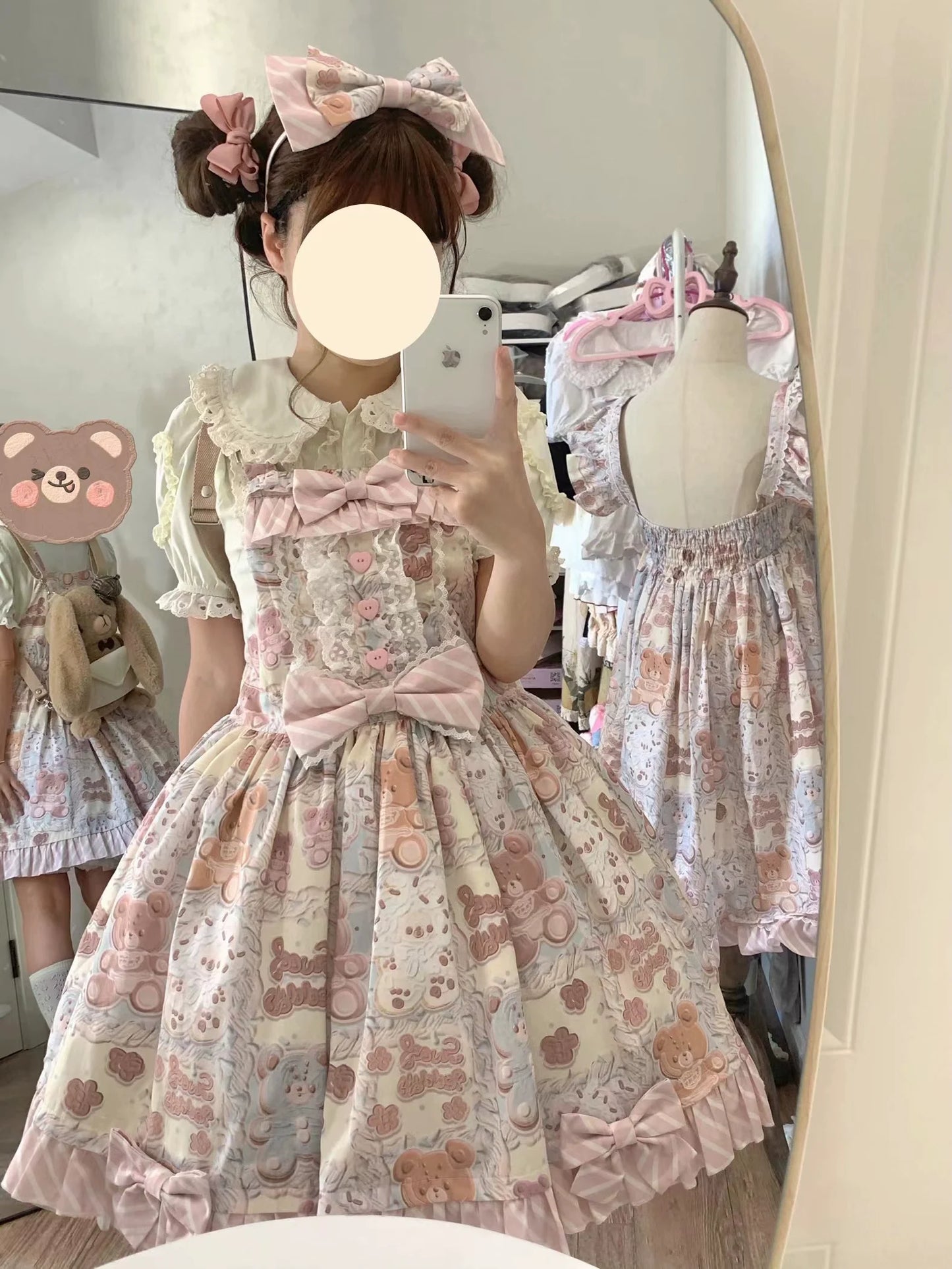 Akiyama Future Studio - Kawaii Little Bear Lolita Salopette Daily Lolita JSK