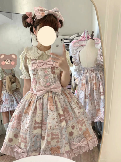 Akiyama Future Studio - Kawaii Little Bear Lolita Salopette Daily Lolita JSK