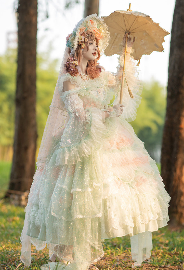 Cat Fairy - The Floating Fireflies and Dreams - Gorgeous Wedding Lolita Tea Party Dress