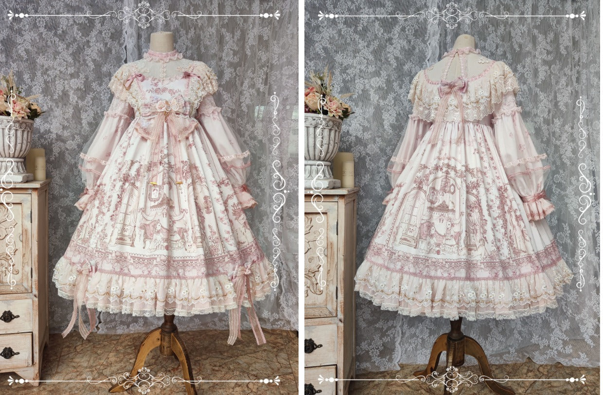 Garden Cat - Sunset Realm Lolita Bride Gorgeous OP FS