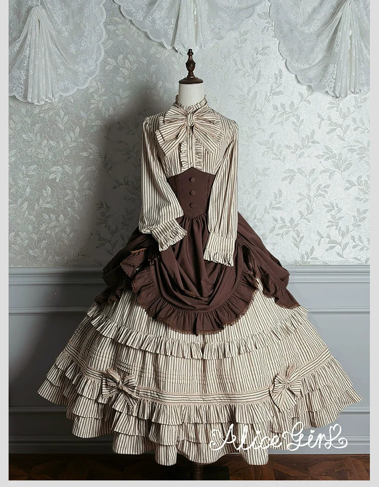 Alice Girl - Duke of Victoria - Classic Lolita SK & Overskirt Set