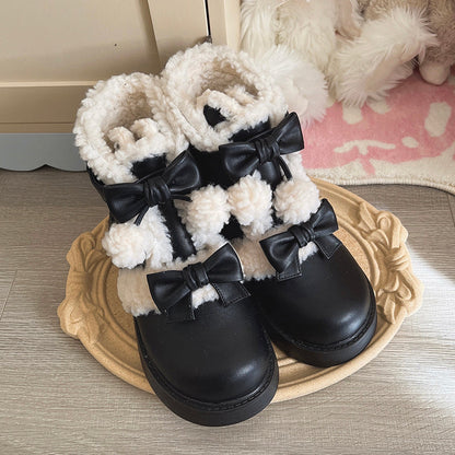 Beauty Bunny - Furry Bear - Winter Cute Lolita Shoes Short Snow Boots