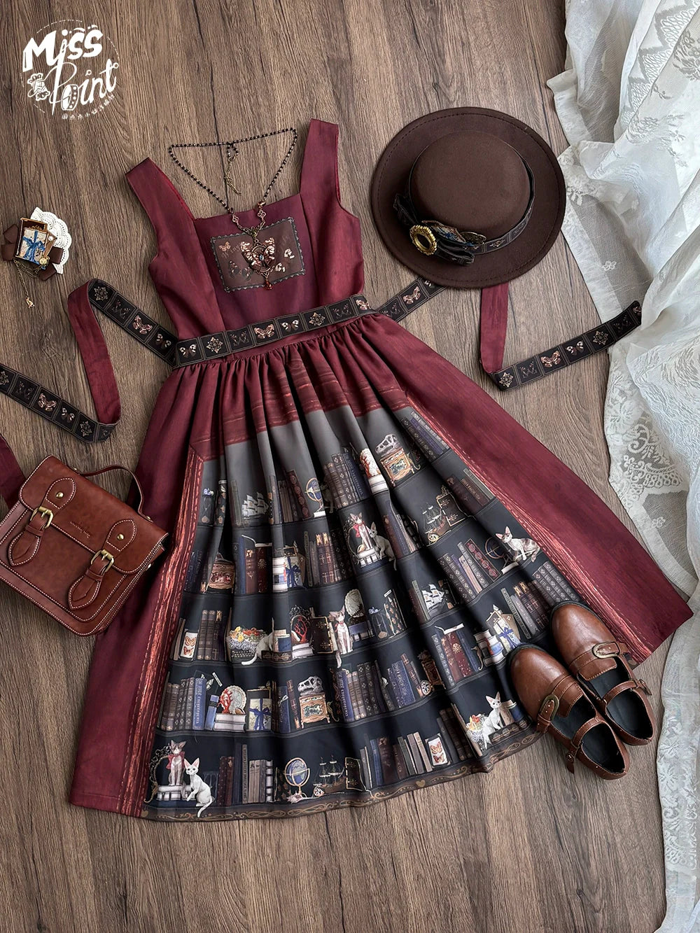 Miss Point - German Bookshelf - Classic Lolita Printed JSK Dress