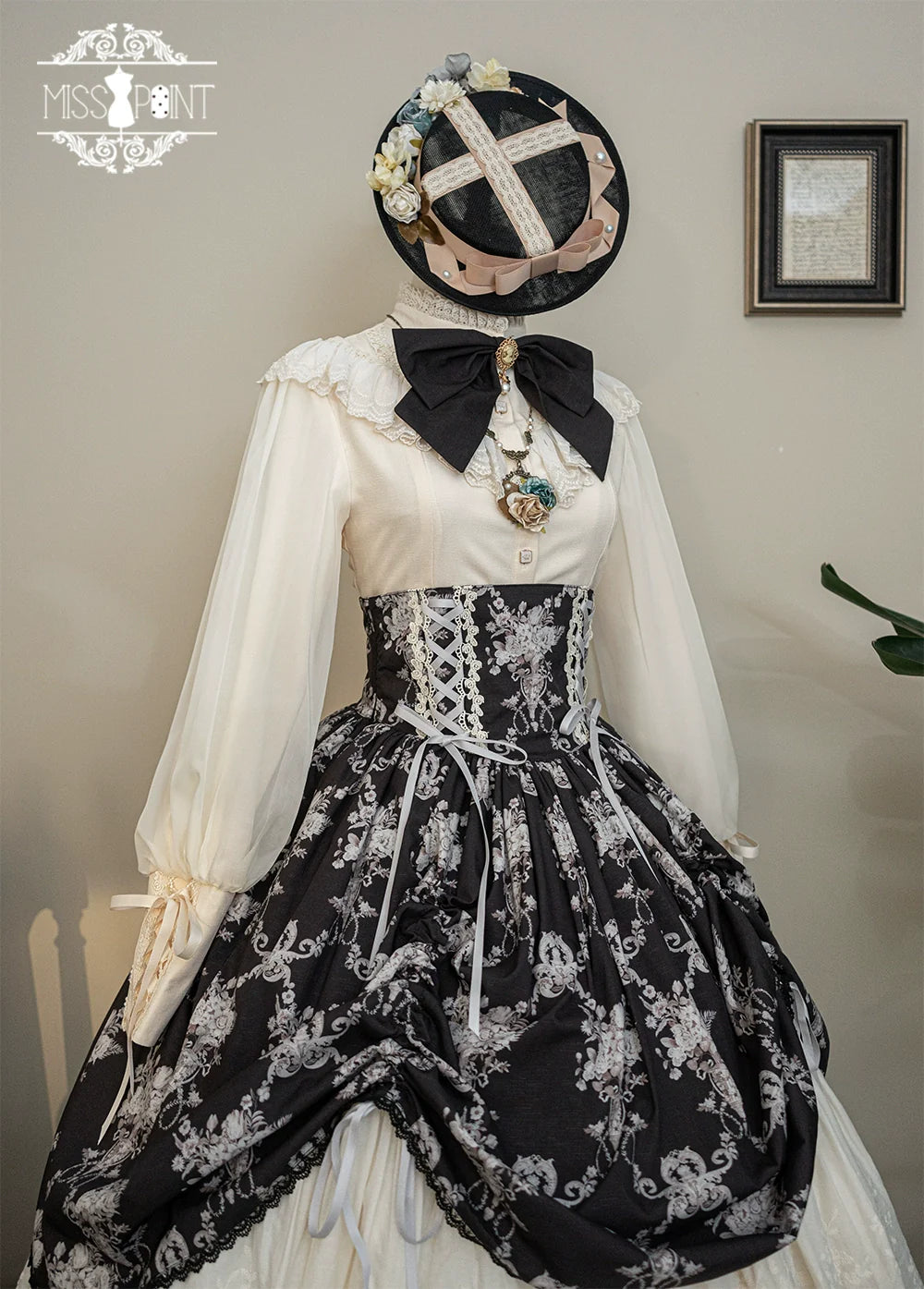 Miss Point - Customized Vintage Lolita Skirt Elegant Pullover Fishbone SK