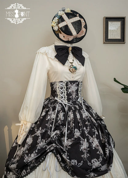 Miss Point - Customized Vintage Lolita Skirt Elegant Pullover Fishbone SK