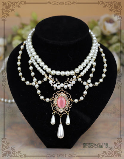 Rose of Sharon - Theresa - Vintage Wedding Lolita Necklace