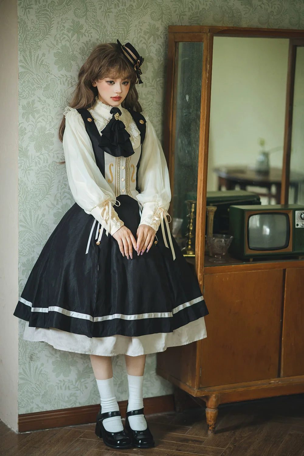 Miss Point - Golden Movement - Elegant Lolita Fishbone Skirt Customized