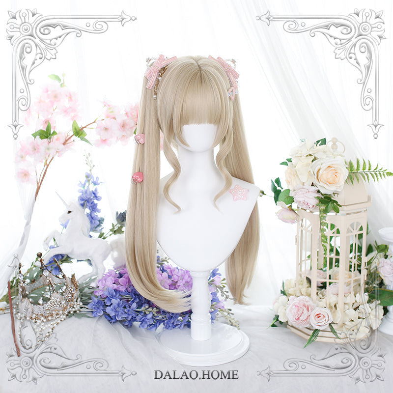 Dalao Home - Princess Lolita Ponytail Long Straight Blonde Wig