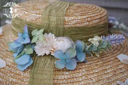 Miss point - Sally's Garden - Country Lolita Straw Top Hat