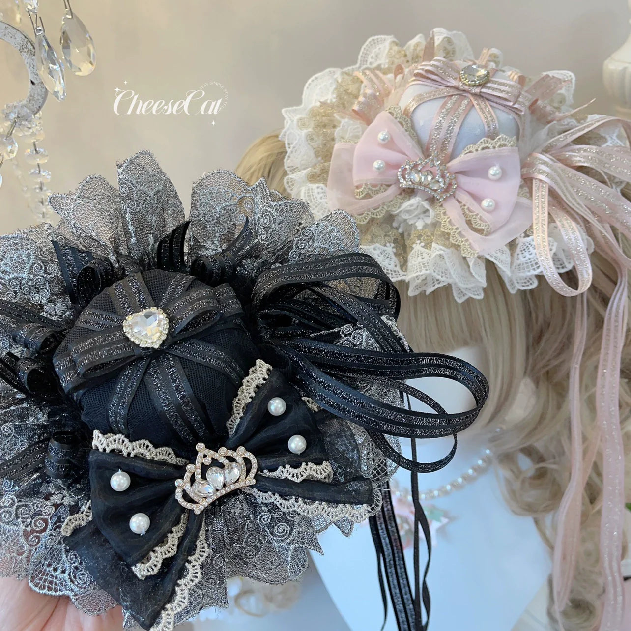Cheese Cat - Sweet Lolita Cake Top Hat Handmade Lolita Accessory
