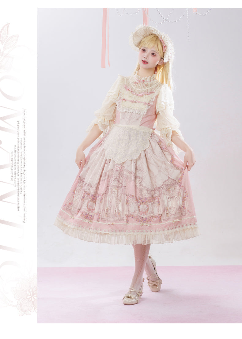 Urtto - Rococo - Spring Vintage Doll Lolita OP Dress with Light Upper