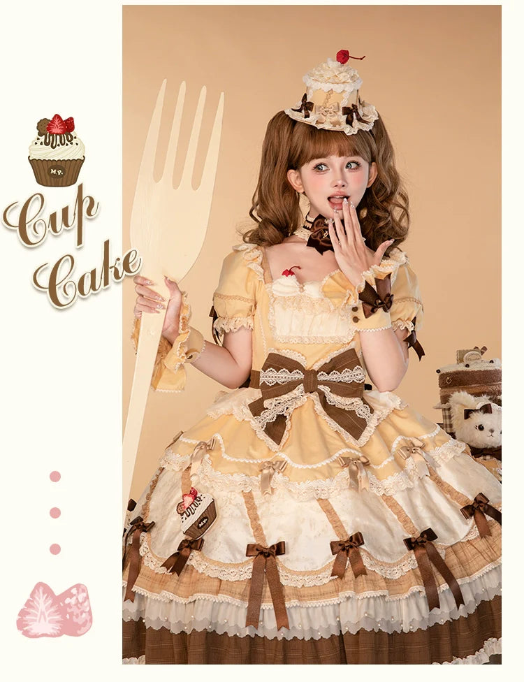 Mademoiselle Pearl - Cup Cake - Sweet Lolita OP Dress Kawaii Lolita JSK SK