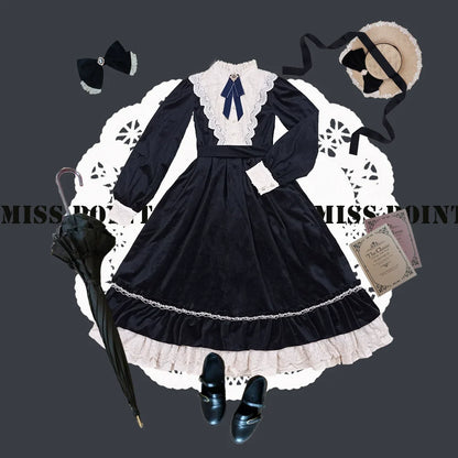 Miss Point - Customized Lolita Dress Vintage Elegant Velvet OP Dress