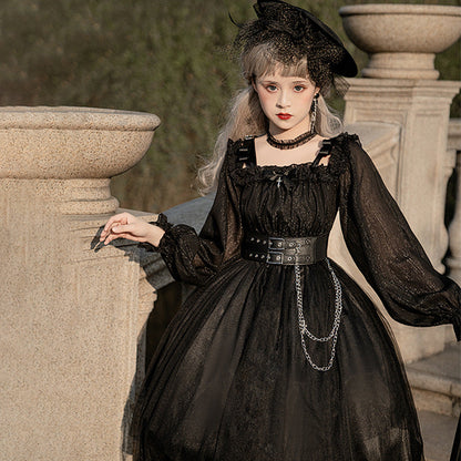 Cornfield Lolita - The Girl Assassin - Halloween Gothic Lolita Irregularly Hemline Dress