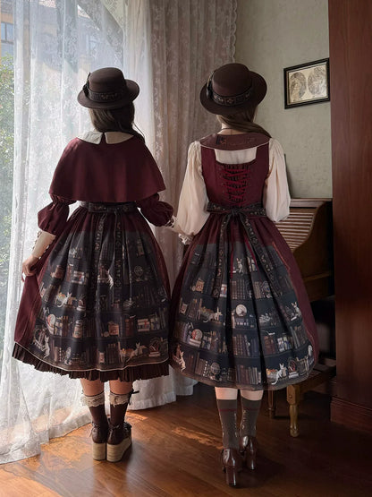 Miss Point - German Bookshelf - Classic Lolita Printed JSK Dress